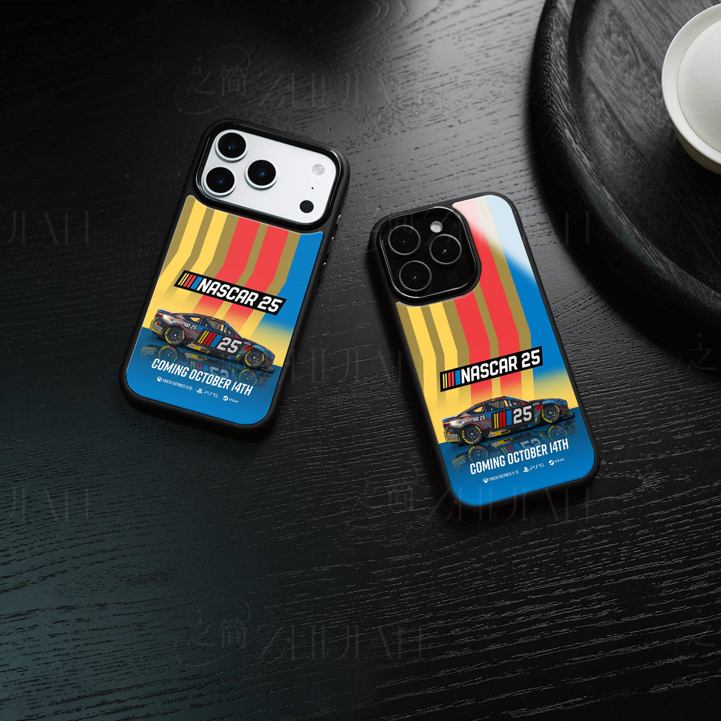 NASCAR25赛车磁吸磨砂黑框电镀玻璃手机壳适用苹果iphone17promax华为NOVA14活力版OPPORENO15CNOVA10SE1加AC