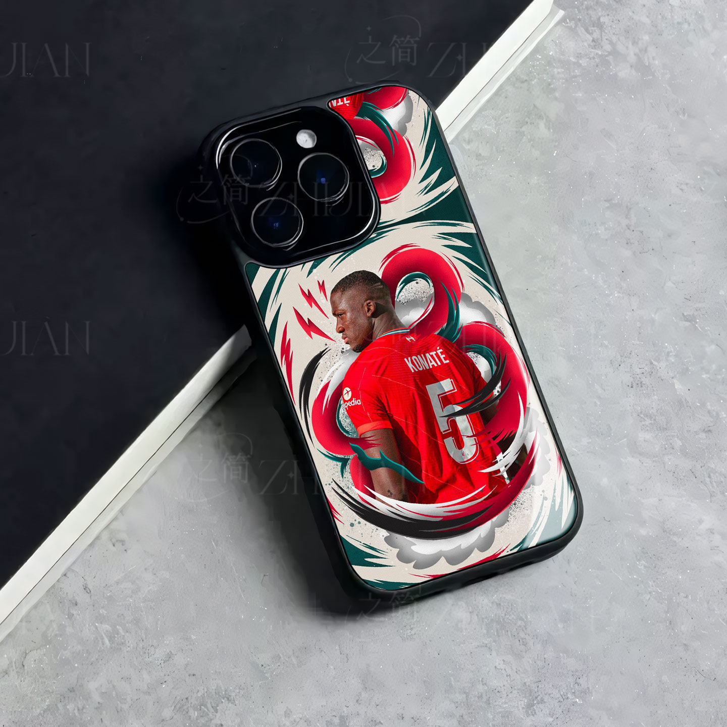 科纳特5号足球磁吸磨砂黑框电镀玻璃手机壳适用苹果iphone17promax华为VIVOX200ULTRAIQOO13红米TURBO4PROOPP