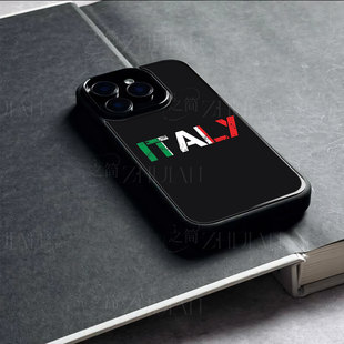 意大利复古图磁吸磨砂黑框玻璃手机壳适用苹果iphone17promax华为VIVOS30PROMINI麦芒40OPPORENO14PROP70ULTR