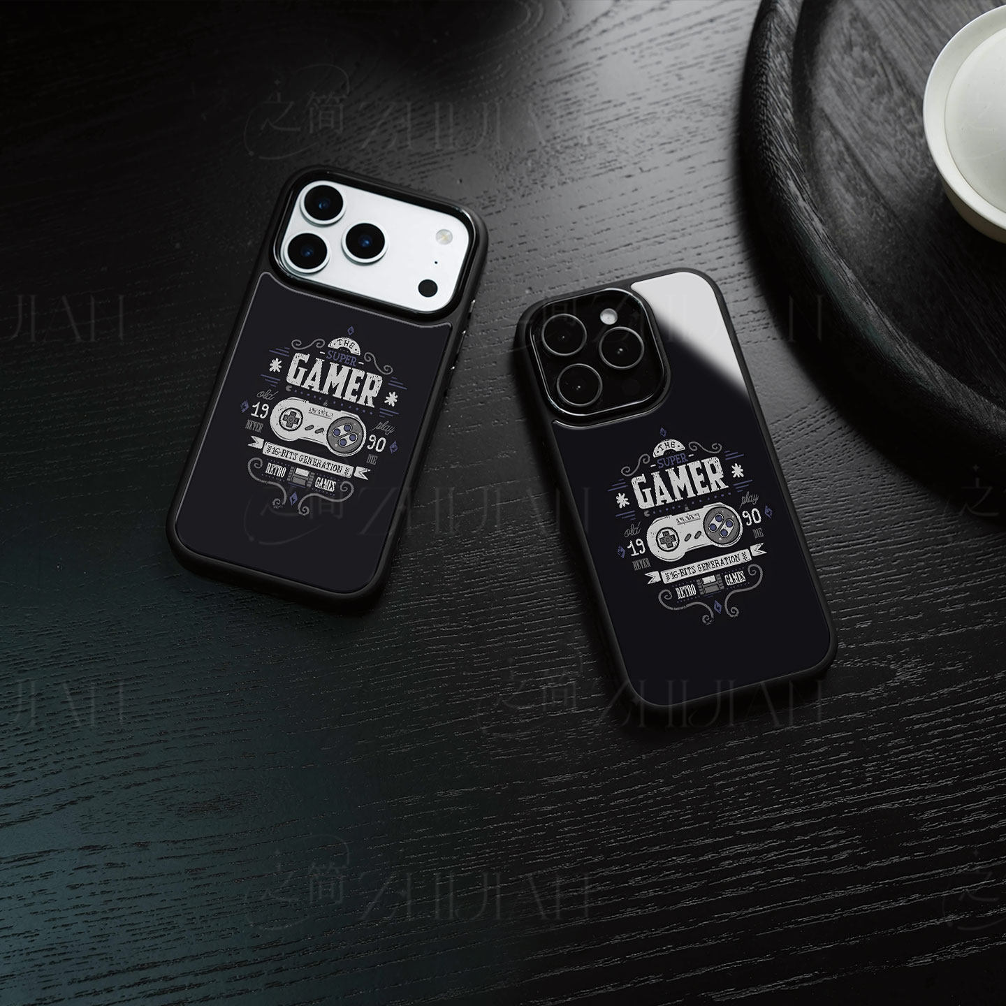 复古游戏手柄磁吸磨砂黑框电镀玻璃手机壳适用苹果iphone17promax华为VIVOS17EVIVOY300PRO1加ACE2VIQOO12PRO