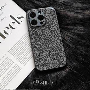 之简ZHIJIAN《灰纹交错》玻璃亮面磨砂手机壳新款小众不撞壳适用苹果17promax红米K60ENOVA14至尊VIVOY300PRO