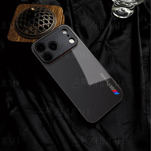 宝马MPower磁吸磨砂黑框电镀玻璃手机壳适用苹果iphone17promax华为VIVOS30PROMINI1加ACEPROMATE70PROVIVOY5