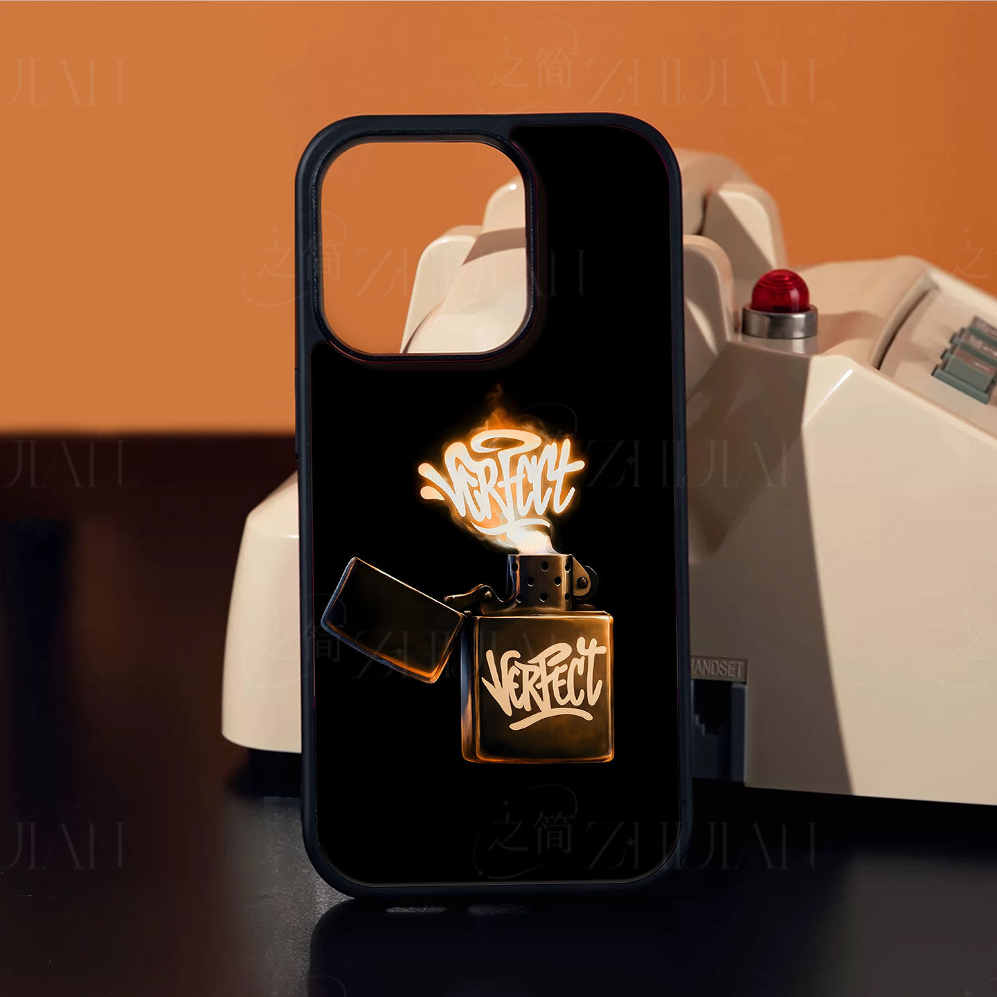 Verfect打火机磁吸磨砂黑框电镀玻璃手机壳适用苹果iphone17promax华为1加ACE3V1加15T荣耀300ULTRAOPPOFINDX