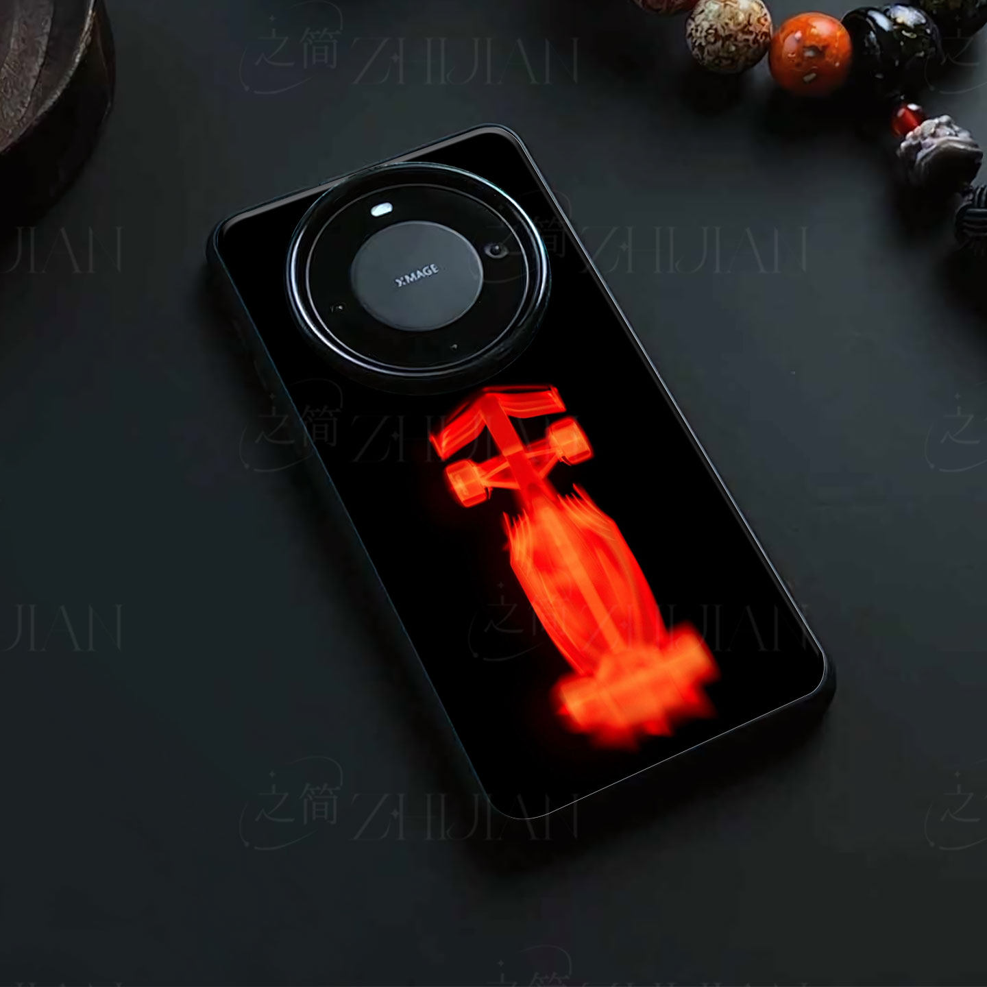 红色F1赛车磁吸磨砂黑框电镀玻璃手机壳适用苹果iphone17promax华为IQOONEO8IQOONEO9NOVA7PROVIVOS50PROMINI