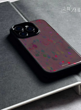 之简ZHIJIAN《抽象涂鸦》玻璃亮面磨砂手机壳新款小众不撞壳适用苹果17promaxIQOOZ9X荣耀200PRO12/13/14/15