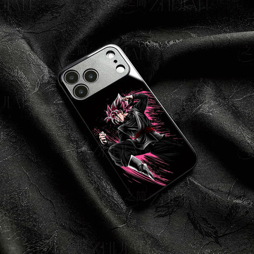 龙珠黑悟空磁吸磨砂黑框电镀玻璃手机壳适用苹果iphone17promax华为NOVA10SEOPPORENO15PROVIVOX200ULTRA红米