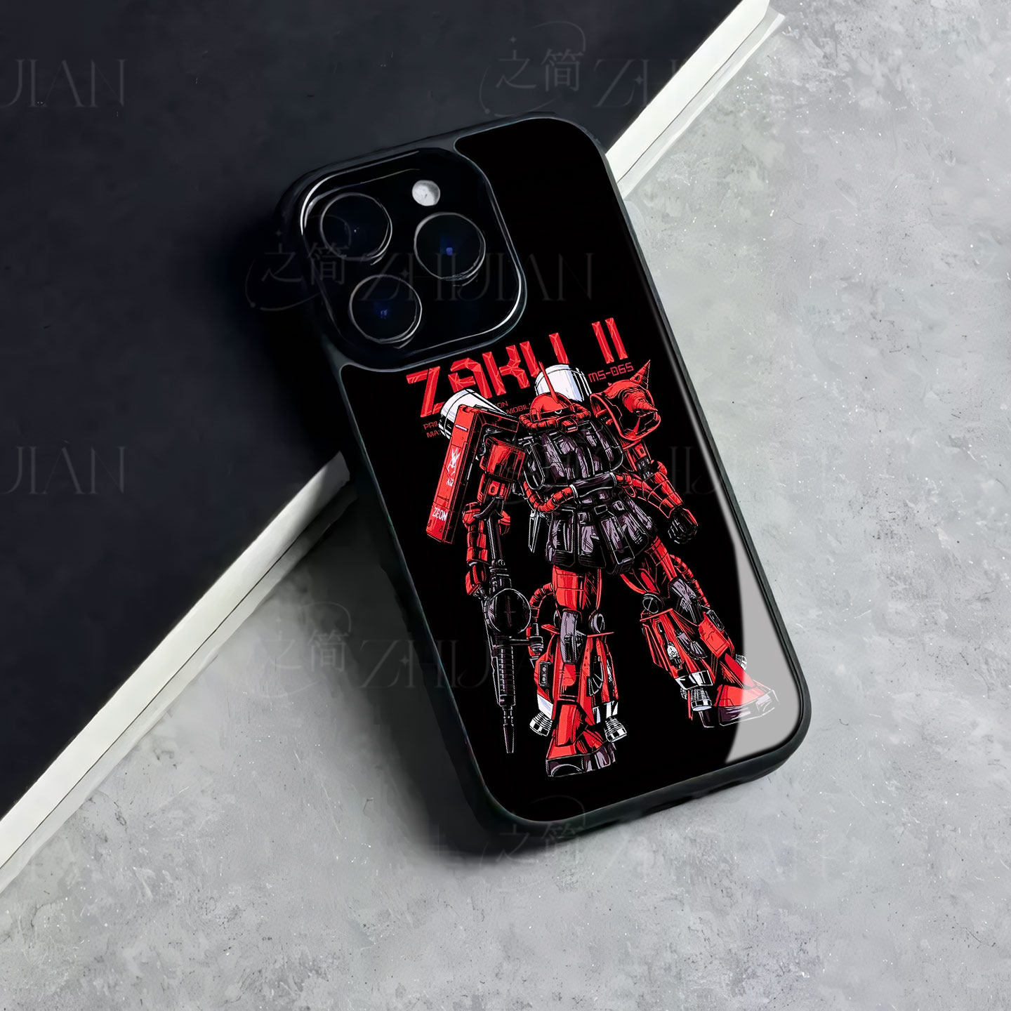 夏亚红扎古磁吸磨砂黑框电镀玻璃手机壳适用苹果iphone17promax华为荣耀60PROOPPORENO10PROPLUS小米CIVI3红