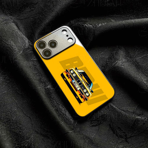 宝马复古跑车磁吸磨砂黑框电镀玻璃手机壳适用苹果iphone17promax华为OPPOFINDX9SPRONOVA12ULTRAVIVOS19PRO1