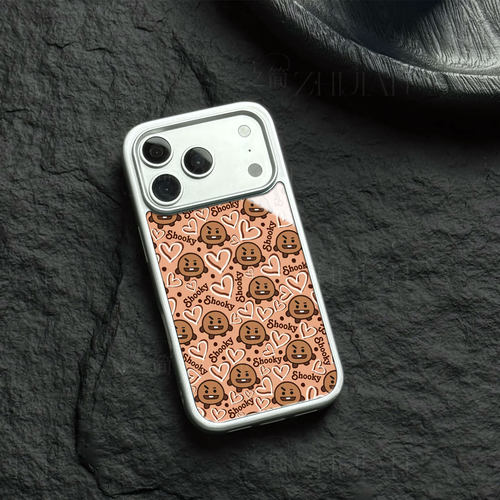 Shooky爱心磁吸磨砂黑框电镀玻璃手机壳适用苹果iphone17promax华为OPPOFINDX9SPRO红米TURBO5MAXOPPOFINDX8P