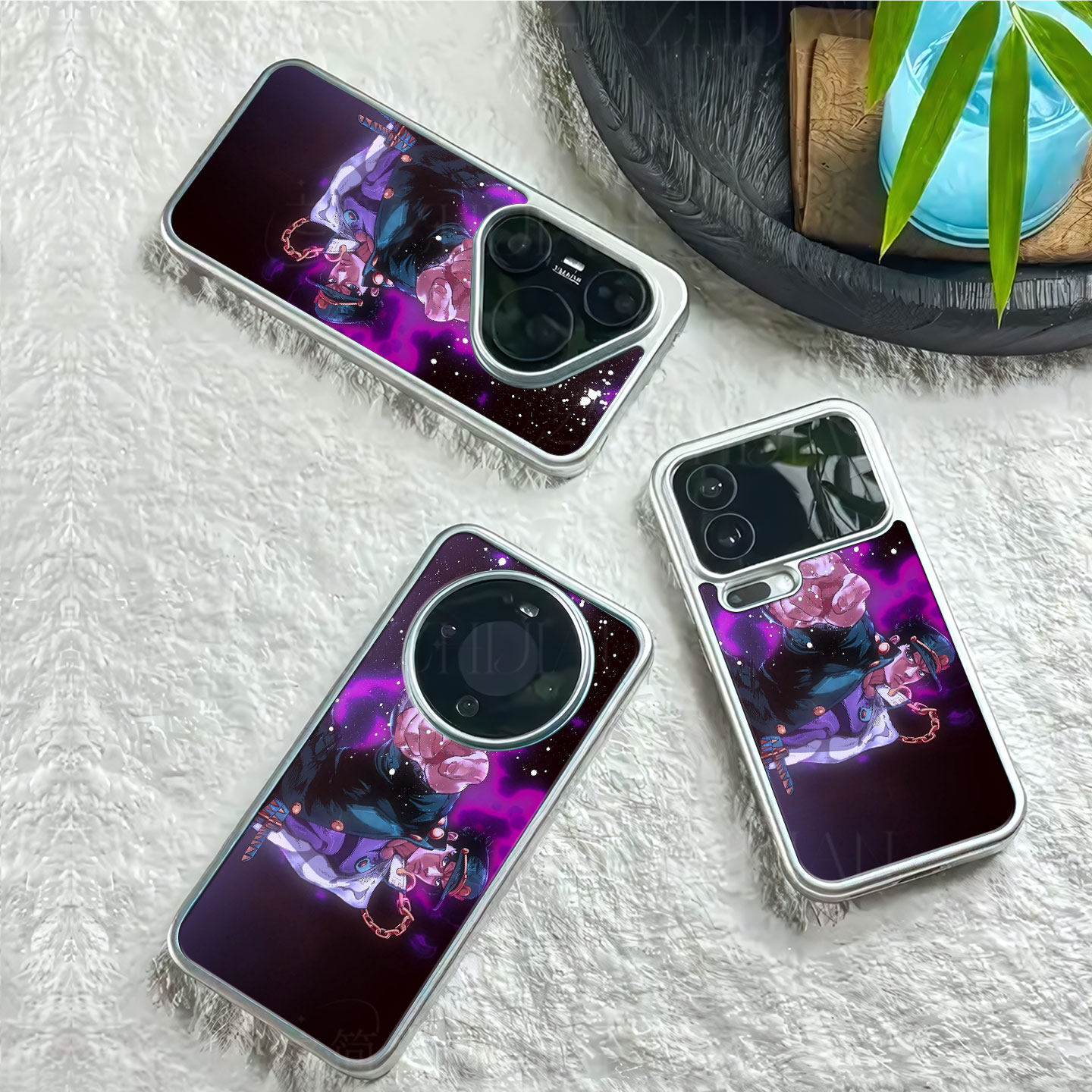 空条承太郎磁吸磨砂黑框电镀玻璃手机壳适用苹果iphone17promax华为OPPOFINDX9ULTRA1加ACE5至尊版OPPORENO15