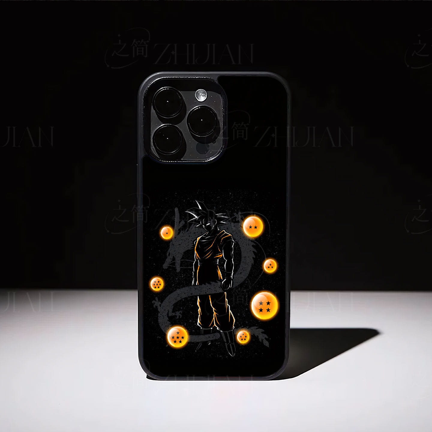 悟空龙珠磁吸磨砂黑框电镀玻璃手机壳适用苹果iphone17promax华为OPPOFINDX7ULTRA红米K60E小米15PROIQOO11PR