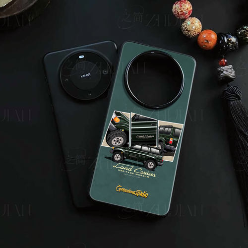 丰田陆巡磁吸磨砂黑框电镀玻璃手机壳适用苹果iphone17promax华为荣耀X60IMATE30PRO荣耀WINIQOONEO8