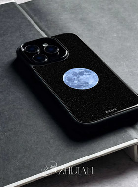 之简ZHIJIAN《星月同辉》玻璃亮面磨砂手机壳新款小众不撞壳适用苹果17promax红米K90PROMAXIQOO15红米NOTE15