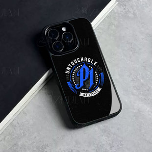 AJ斯泰尔斯徽磁吸磨砂黑框玻璃手机壳适用苹果iphone17promax华为三星S25ULTRANOVA15proNOVA14PROP70PRO