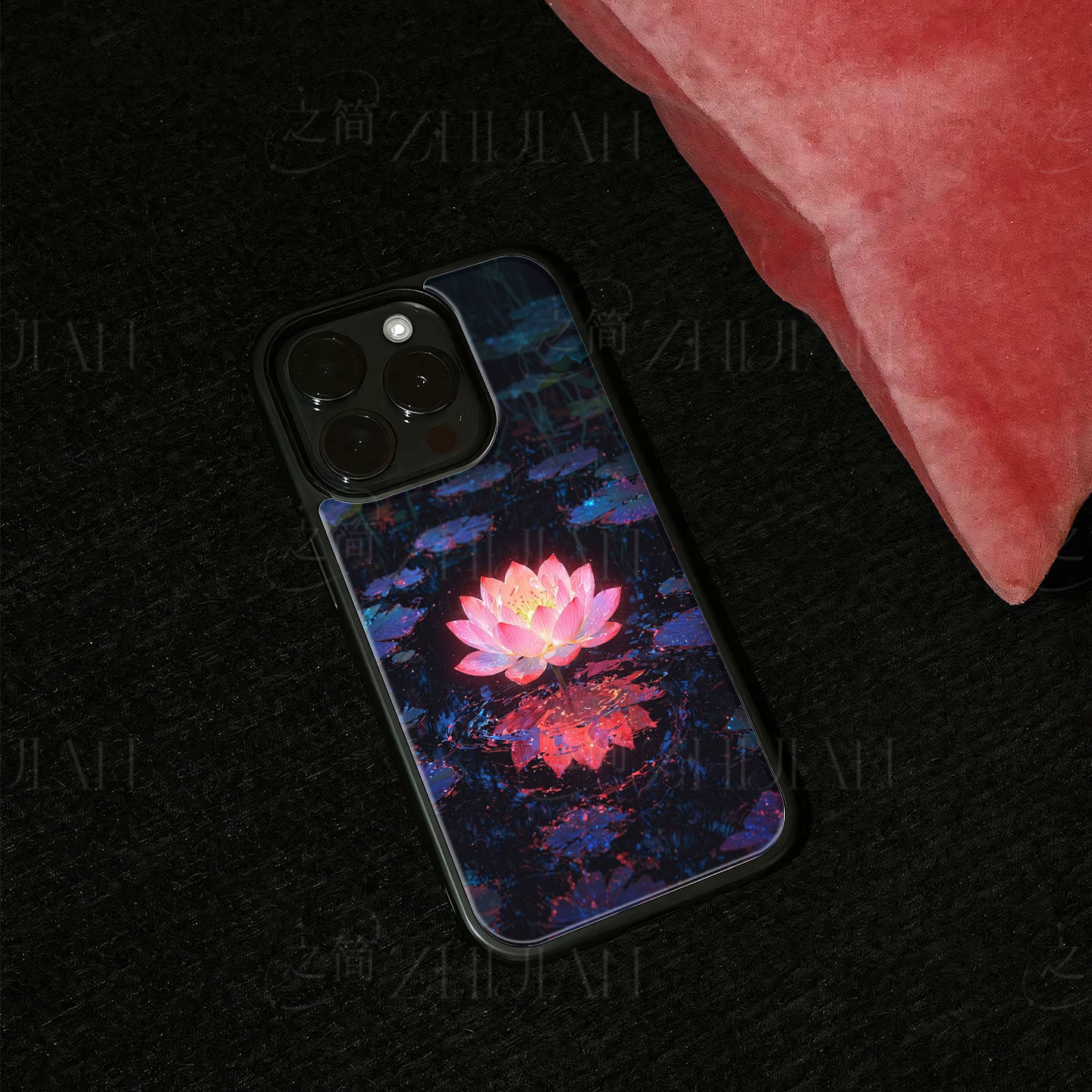 夜晚发光粉荷磁吸磨砂黑框电镀玻璃手机壳适用苹果iphone17promax华为VIVOS30PROMINIOPPOFINDX5PROVIVOX80PR