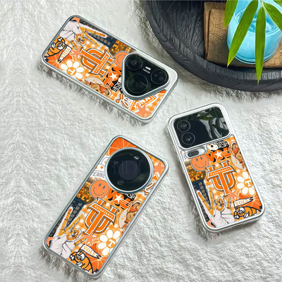 田纳西拼贴画磁吸磨砂黑框电镀玻璃手机壳适用苹果iphone17promax华为荣耀400PRO1加ACE3PRO1加ACE2VMATE50PR