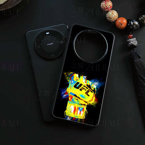 UFC炫彩拳套磁吸磨砂黑框电镀玻璃手机壳适用苹果iphone17promax华为P40PROOPPORENO13PROOPPOFINDX8SOPPOFIN