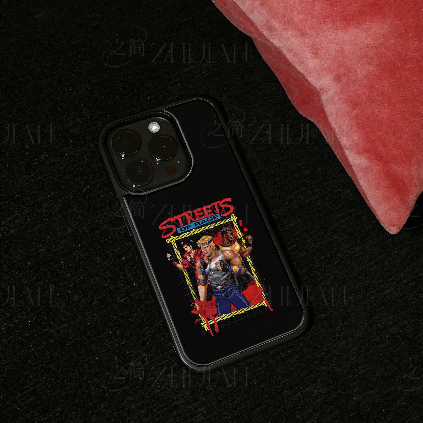 怒之铁拳磁吸磨砂黑框电镀玻璃手机壳适用苹果iphone17promax华为1加ACE5至尊版VIVOS19PROVIVOS30PROMINI红
