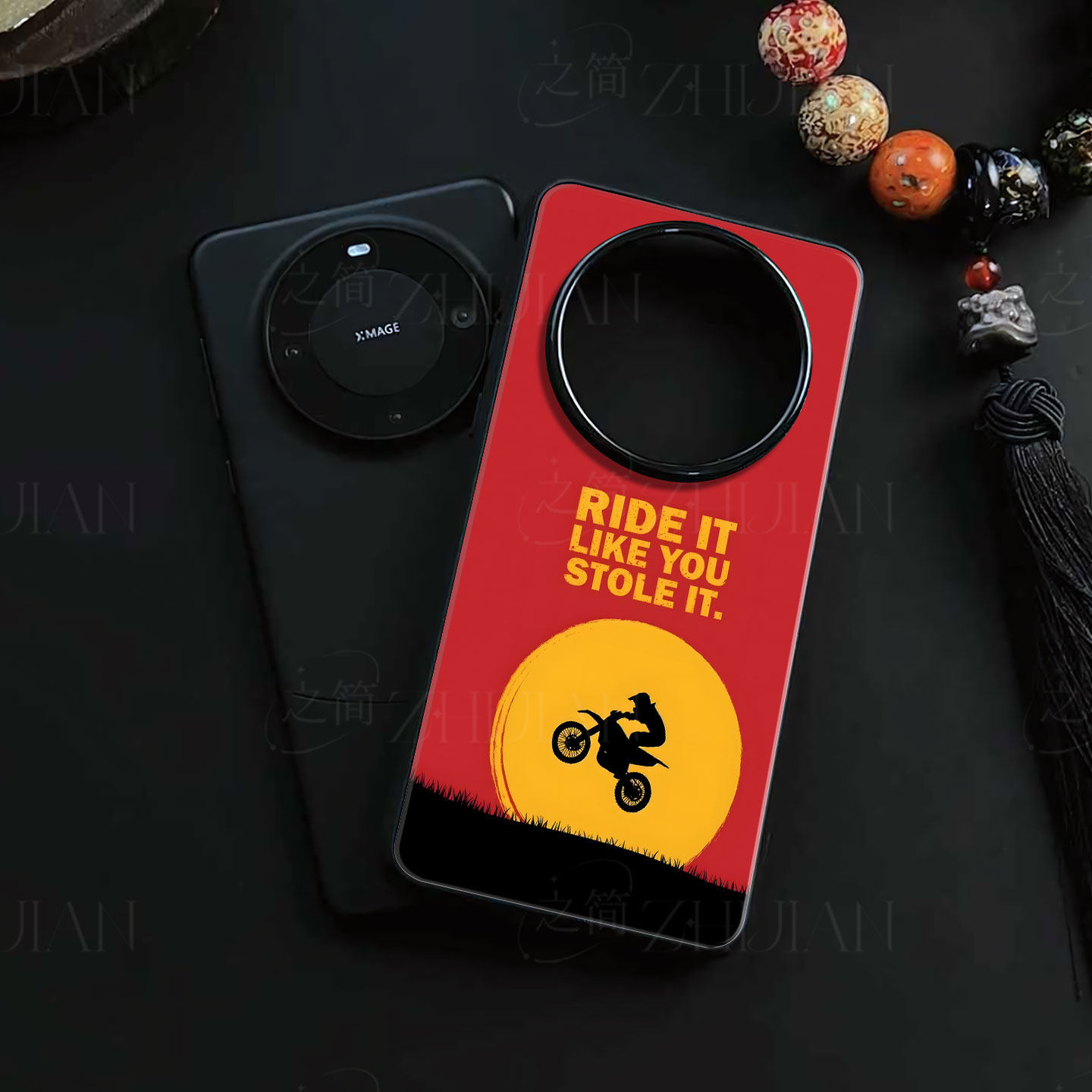 越野摩托磁吸磨砂黑框电镀玻璃手机壳适用苹果iphone17promax华为红米K90PROMAXVIVOX80PROOPPOFINDX9SPRO荣