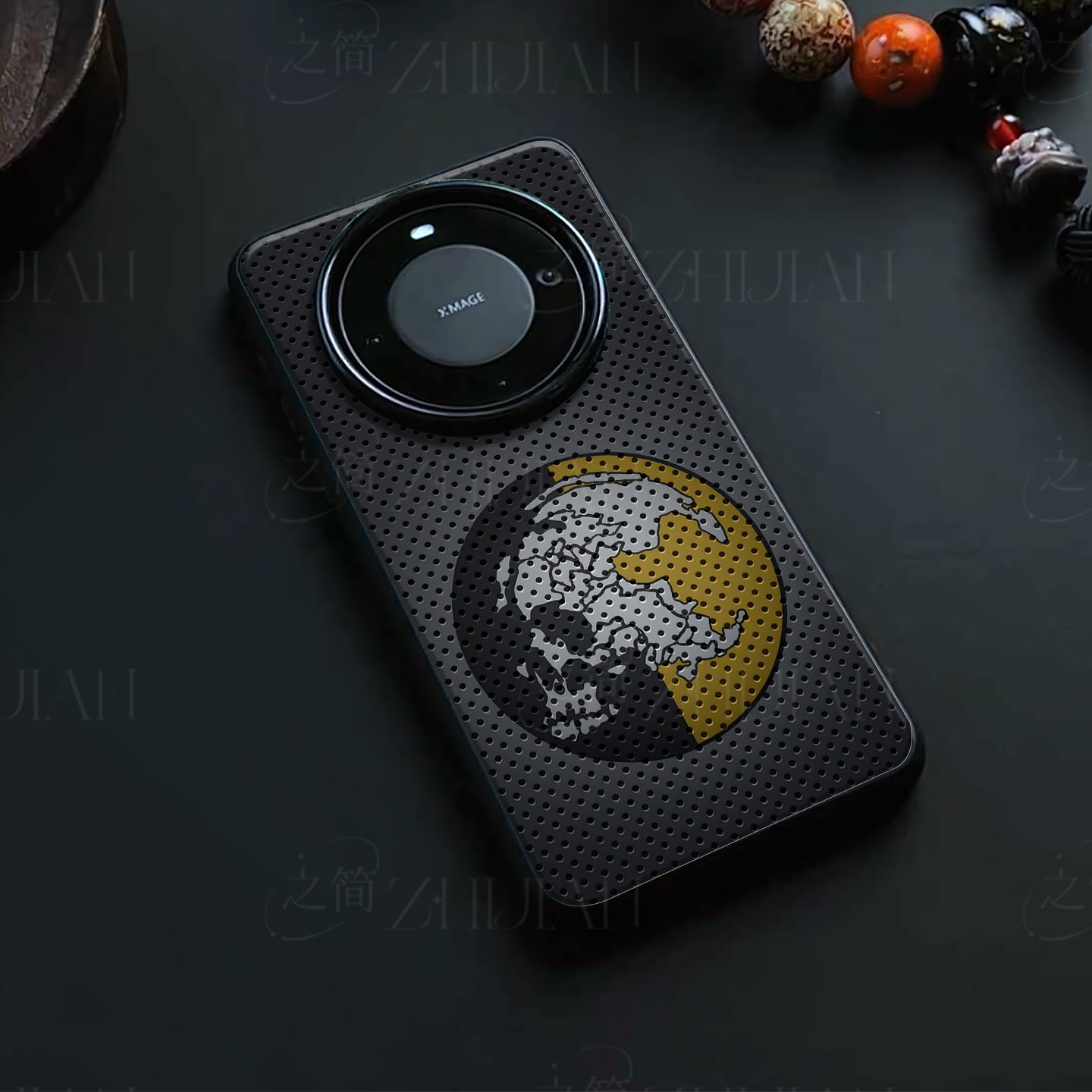 金属世界地图磁吸磨砂黑框电镀玻璃手机壳适用苹果iphone17promax华为IQOONEO6VIVOS19PROVIVOX300ULTRAMATE5