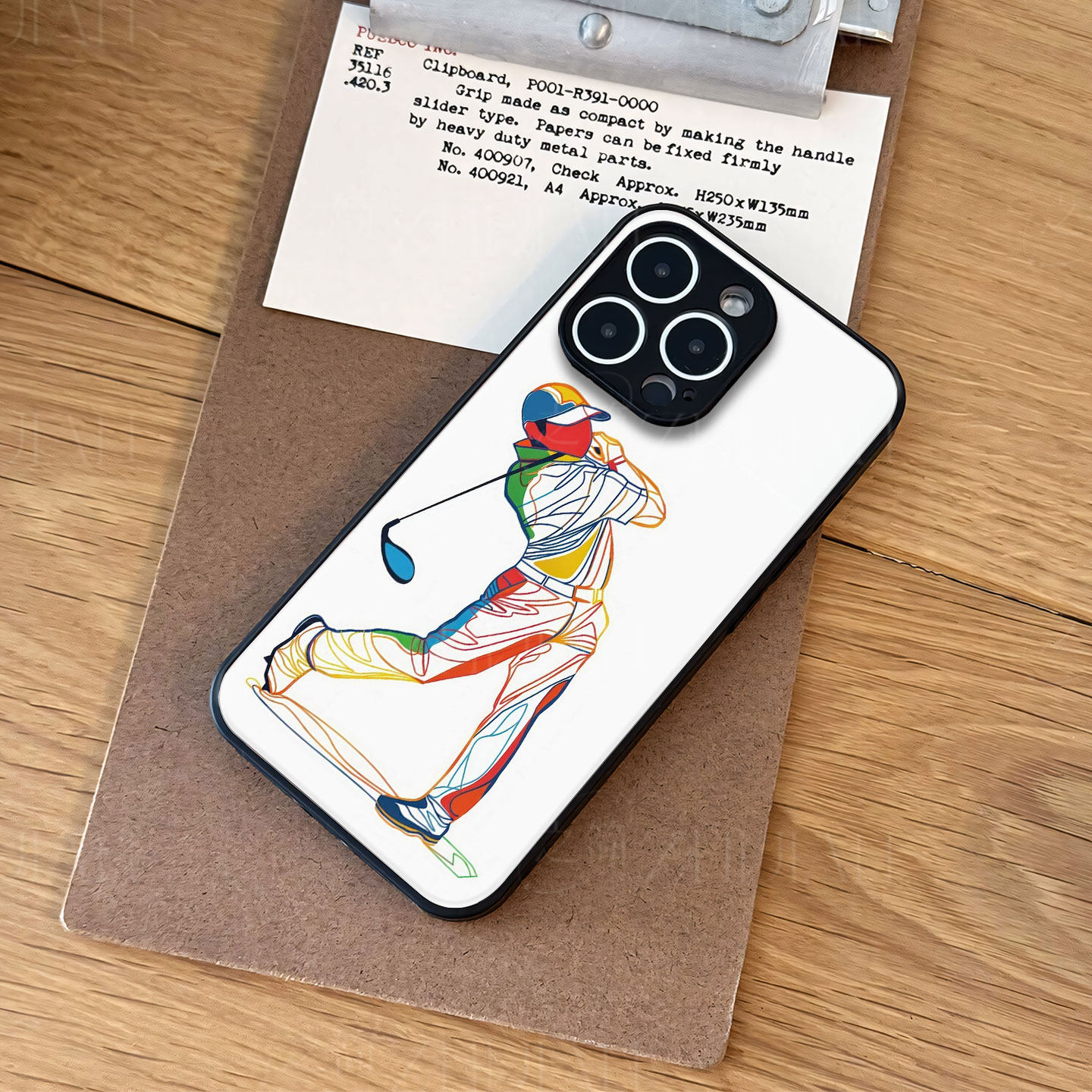 炫彩高尔夫球手磁吸磨砂黑框电镀玻璃手机壳适用苹果iphone17promax华为1加13TMATE80PROMAXNOVA10PRO红米TUR