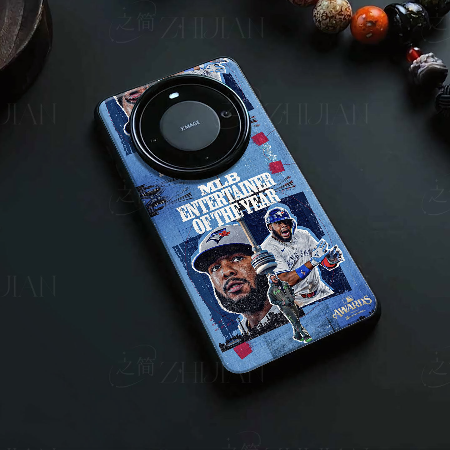 MLB年度艺人磁吸磨砂黑框电镀玻璃手机壳适用苹果iphone17promax华为OPPORENO9PROPLUSP50PRO荣耀300PROPROMA