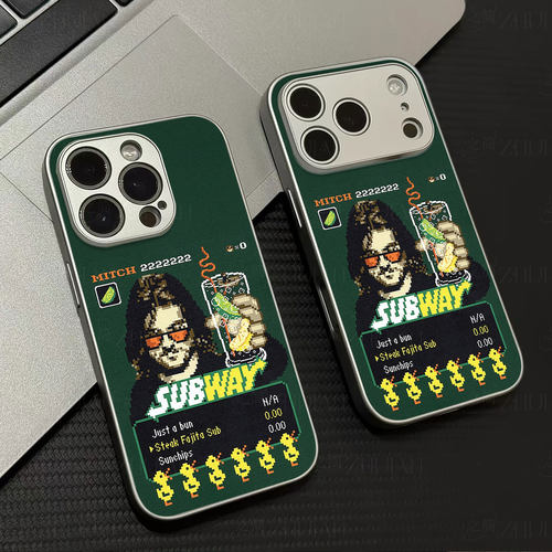 像素Mitch赛百味磁吸磨砂黑框电镀玻璃手机壳适用苹果iphone17promax华为NOVA9SEIQOO15荣耀60SE畅享90PLUS