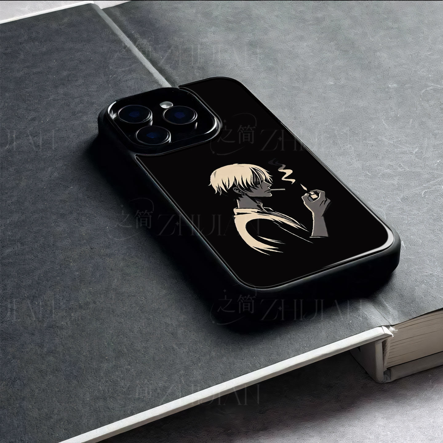 山治点烟磁吸磨砂黑框电镀玻璃手机壳适用苹果iphone17promax华为OPPORENO6PROPLUSVIVOS17EMATE70AIRVIVOY50
