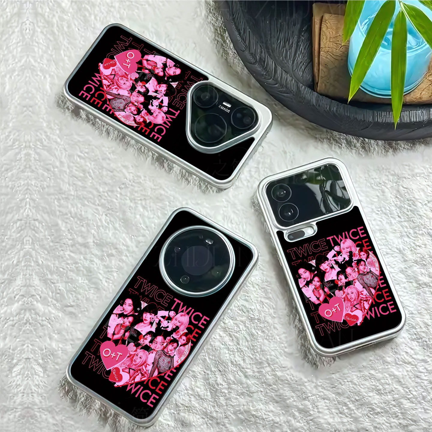 TWICE组合磁吸磨砂黑框电镀玻璃手机壳适用苹果iphone17promax华为OPPORENO10PROPLUSVIVOX300PROIQOO12PROOP