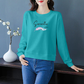 薄款 纯棉圆领卫衣女2025新款 上衣 宽松百搭时尚 洋气长袖 春秋季 韩版