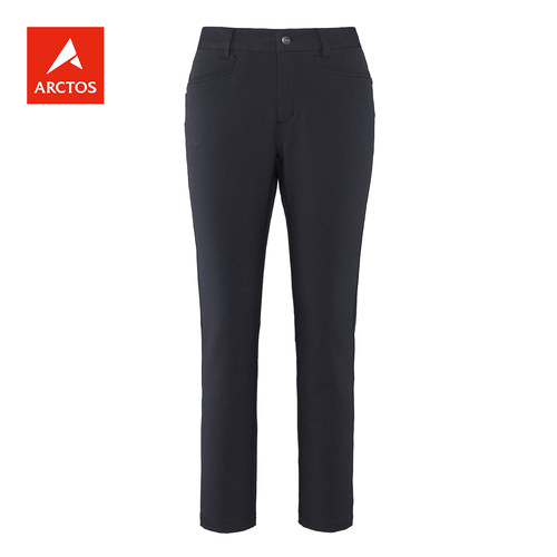 极星 女款秋冬户外软壳裤防泼水防风透气功能九分裤 AGPD22486