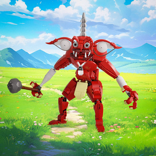 跨境MOC塞尔达传说王国之泪红色波克布林益智玩具