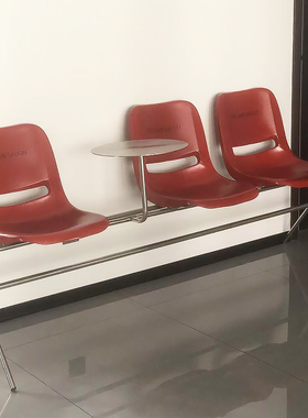 空间家居餐饮咖啡门店高级网感INS风不锈钢234人连体陈设定制餐椅