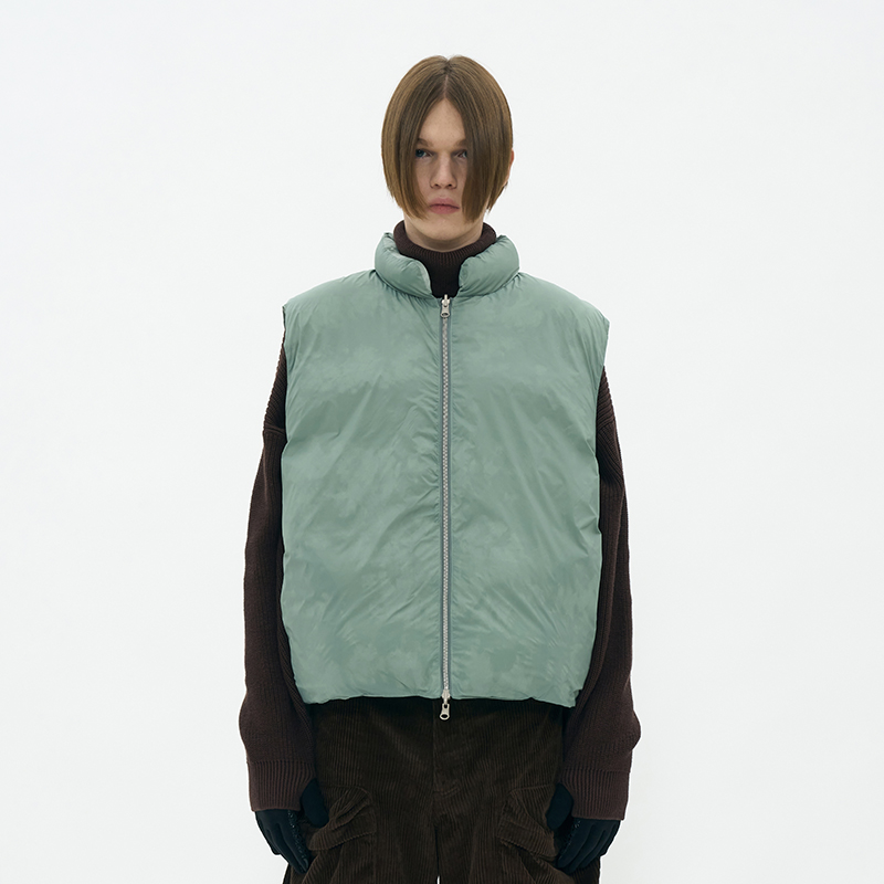 双面穿羽绒马甲保暖新雪丽