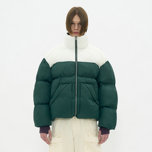 拼接撞色棉服 韩国正品 PARTIMENTO 冬3MThinsulate系带羽绒服