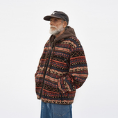 拼色立领费尔岛抓绒夹克 宽松拉链外套 时尚 韩国正品 PARTIMENTO