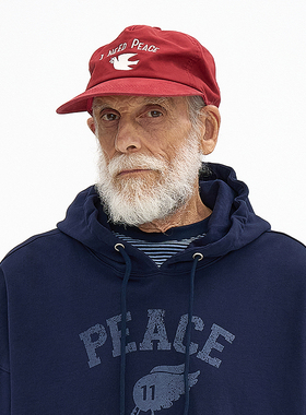 褪色水洗鸽子刺绣棒球帽 韩国正品PARTIMENTO 复古硬顶遮阳鸭舌帽