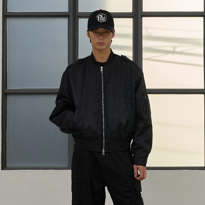 立领春秋宽松尼龙外套夹克