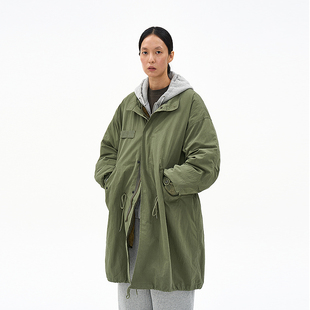 复古水洗M-65派克大衣 韩国正品 PARTIMENTO 可拆卸内胆保暖棉衣