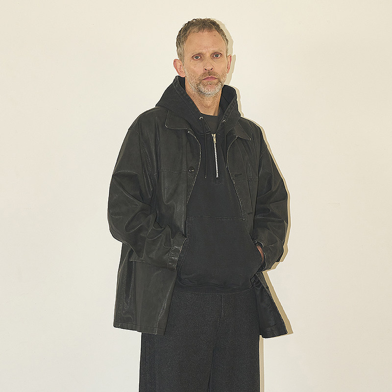 复古时尚PU皮衣外套 韩国正品 PARTIMENTO 宽松休闲皮革翻领夹克,男装,皮衣,淘宝优惠券,粉丝福利购,淘宝优惠卷