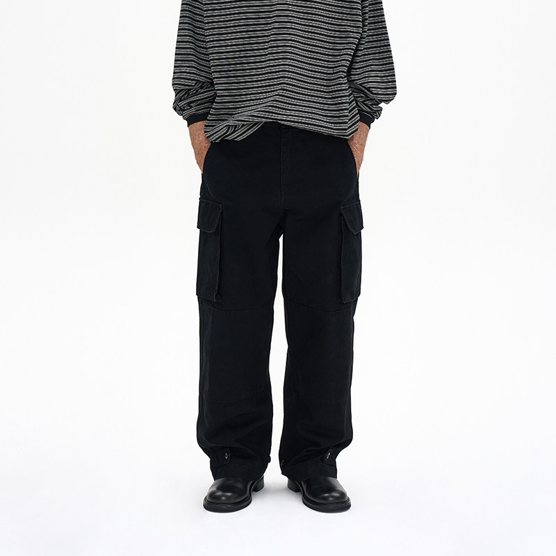 复古水洗棉质休闲裤 韩国正品PARTIMENTO 裤脚调节扣独特设计长裤,男装,休闲裤,淘宝优惠券,粉丝福利购,淘宝优惠卷