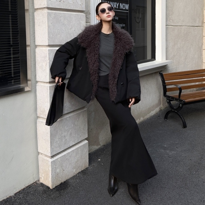 【大潘专享】时尚拼大牌极简保暖抗寒90白鸭绒羽绒服女2517