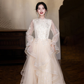 高级感主持人晚礼服钢琴演奏声乐生艺考18岁成人礼生日宴会礼服裙