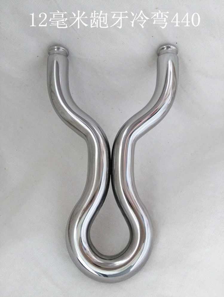 传统冷弯弹弓440c不锈钢弹弓龅牙扁皮弹弓飞虎扁皮弹弓户外竞技
