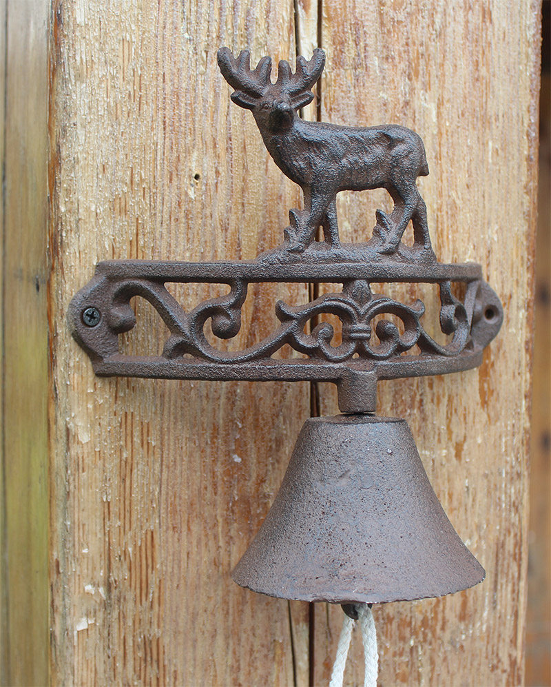 유럽 ??미국 컨트리 스타일 복고풍 향수 철 엘크 초인종 주철 벨 수동 정원 안뜰 벨