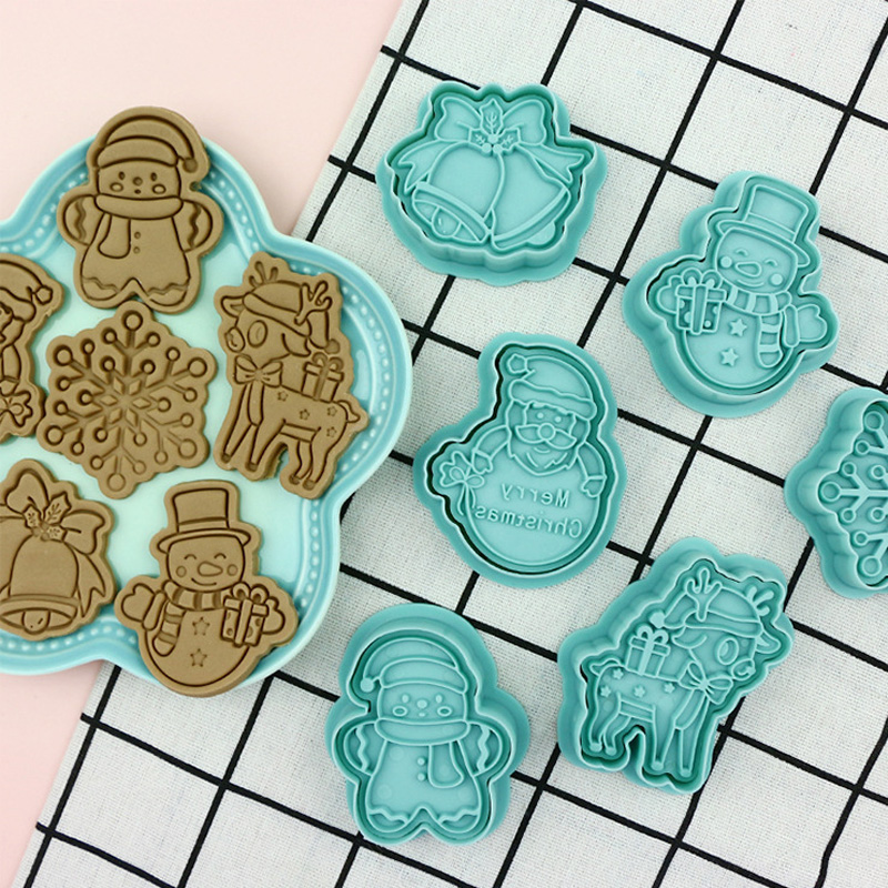 按压式3d饼干模具翻糖曲奇卡通模