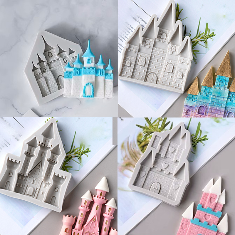 城堡翻糖硅胶模立体卡通巧克力