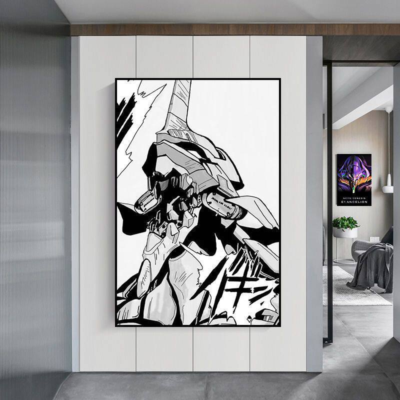 EVA挂画卧室床头动漫新世纪福音战士装饰画初号机凌波丽客厅壁画