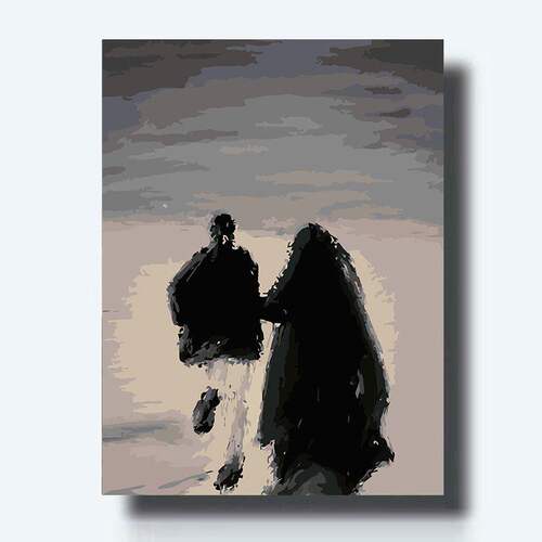 简约黑白艺术装饰画治愈抽象挂画