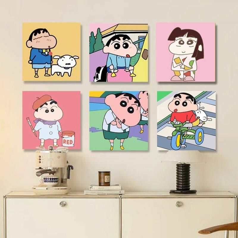 蜡笔小新装饰画挂画温馨卡通动漫图片